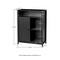 Glitzhome® 32" Black Double Door Modern Storage Floor Cabinet